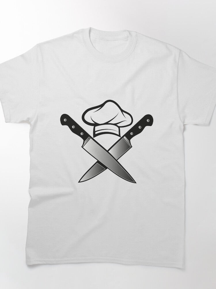 Chef hat and knives Classic T-Shirt